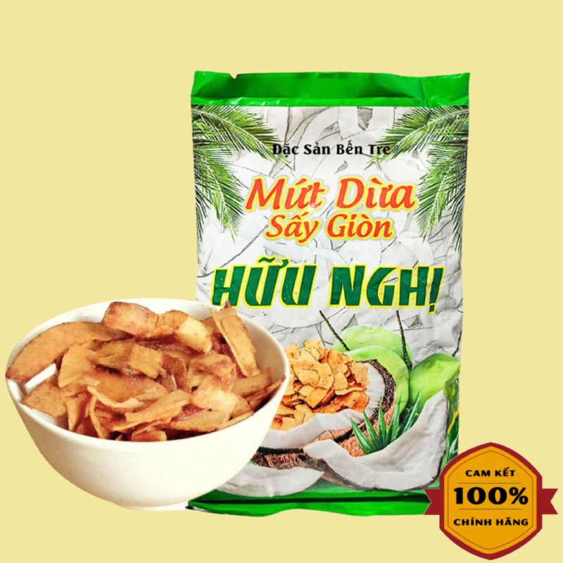 Dừa khô sấy giòn hữu nghị, đặc sản tại thủ phù dừa Bến Tre