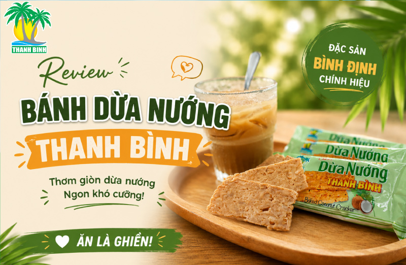 Review bánh dừa nướng thanh bình