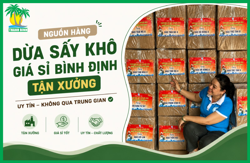 Chính sách bán sỉ và phân phối dừa sấy khô tại dừa thanh bình