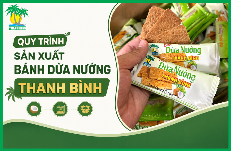quy trình sản xuất bánh dừa nướng